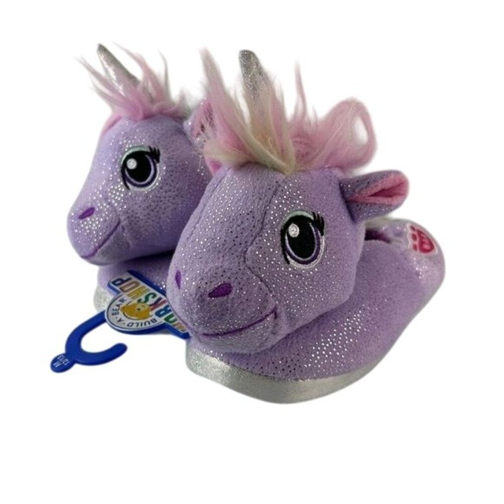 Build-A-Bear Purple Unicorn Slipper Sz M (12-13)